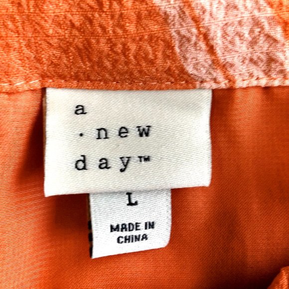 A NEW DAY-Orange Floral Chiffon Muse Blouse - Picture 9 of 10